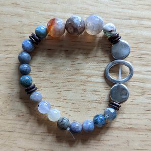 Handmade Semi-Precious Stone Beaded Stretch Bracelet (23/24)